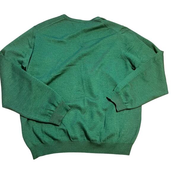 Brooks Brothers Stretch Lightweight Green Merino Wool Sweater Size XL Preppy - Picture 4 of 4